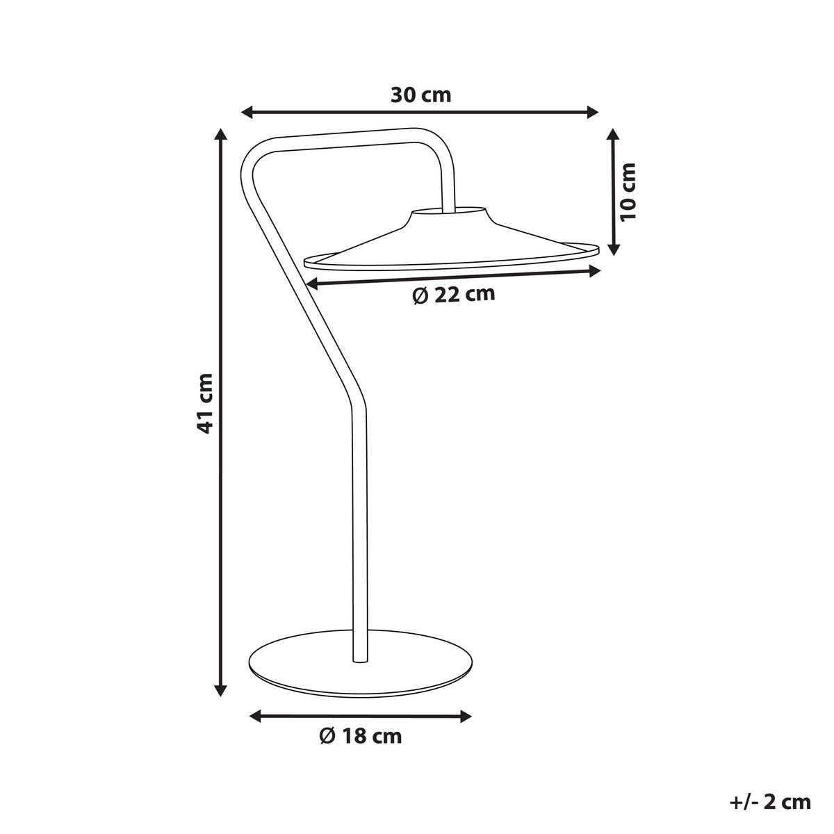 TISCHLEUCHTE Weiß Galetti - Weiß, Metall (22/30/41cm) - Beliani