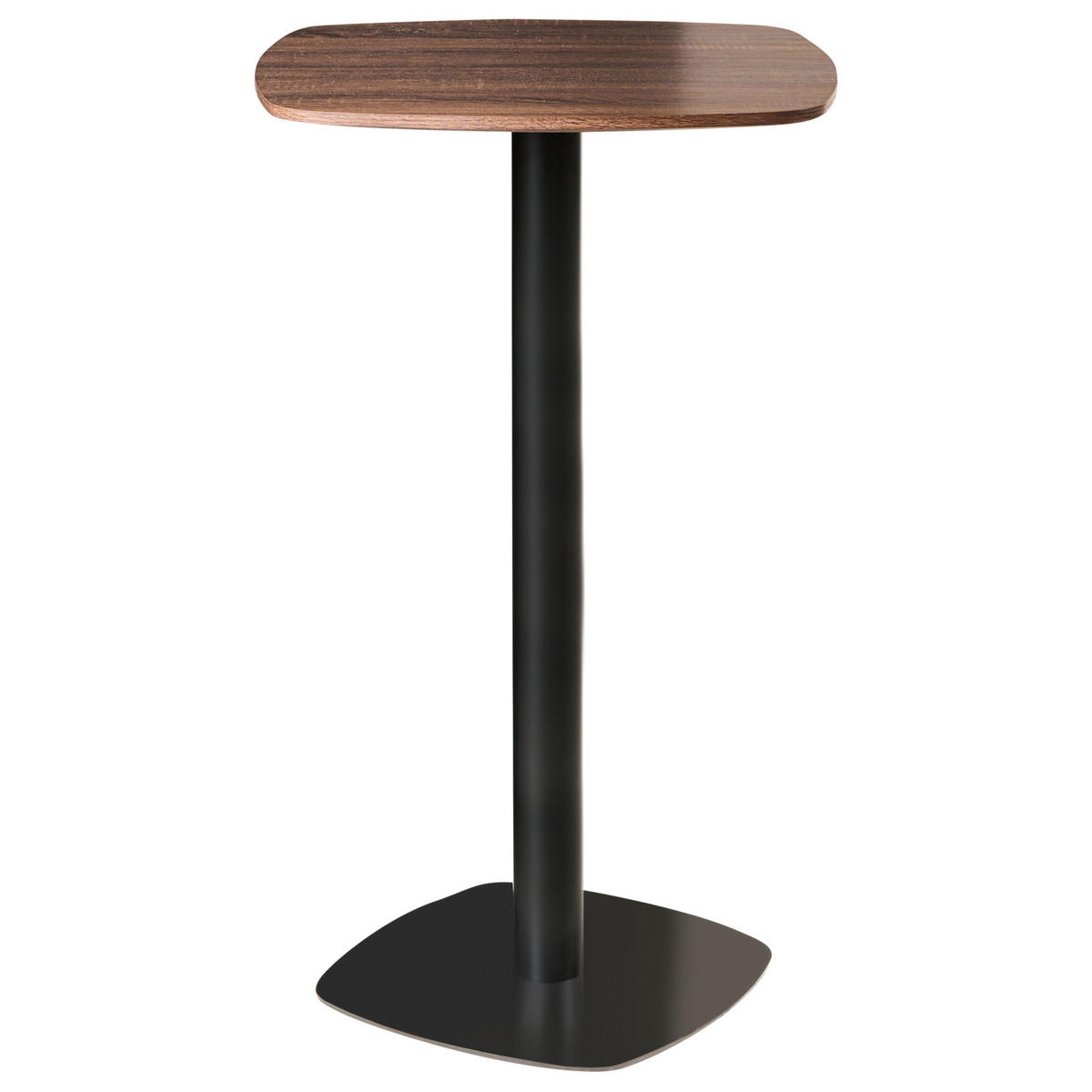 STEHTISCH Schwarz/Dunkelbraun 60/60 cm Morella - Dunkelbraun, Holzwerkstoff (60/60/103cm) - Beliani
