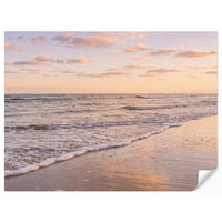 TAPETE - Strand - Brandung - Wolken - 260x200 cm - Hellrosa, Papier (260/200cm) - OnlyWow