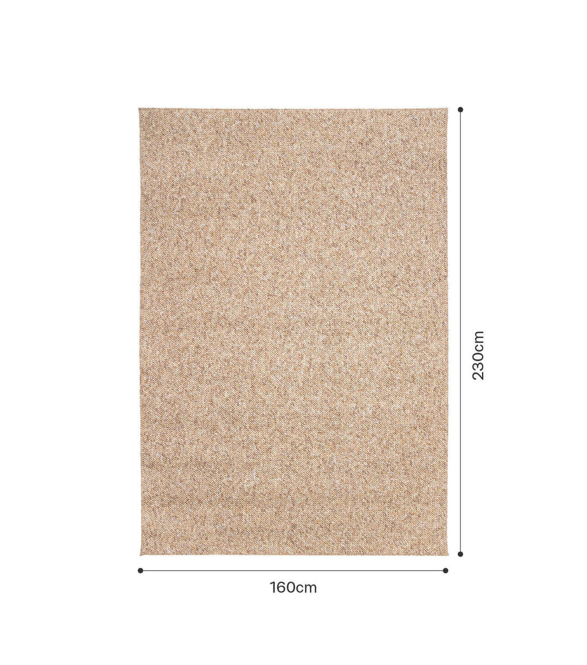 INDOORTEPPICH Loop - Beige, Kunststoff (160/230cm) - Mokebo
