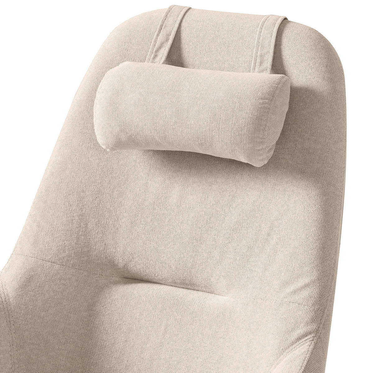 SCHAUKELSESSEL - Webstoff - Schwarz/Cappuccino, Eichenholz/Textil (70/102/83cm) - home24