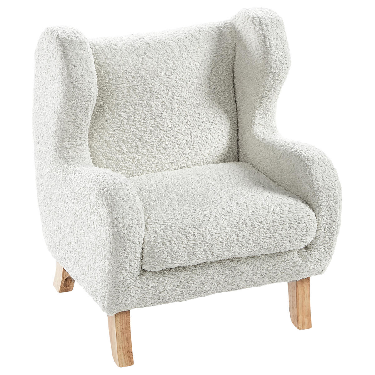 KINDERSESSEL Bouclé Cremeweiß Farum - Weiß, Textil (45/55/41cm) - Beliani