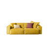 SOFA SAMU Gelb Webstoff - Gelb/Schwarz, Kunststoff/Textil (236/72/106cm) - KAWOLA
