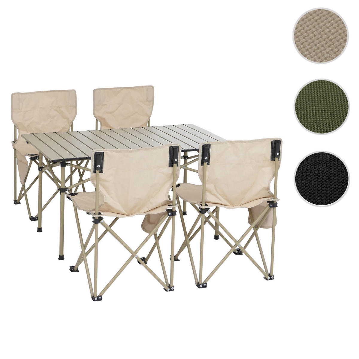 CAMPINGSET Cremeweiß - Creme, Metall (95/65/55cm) - MCW