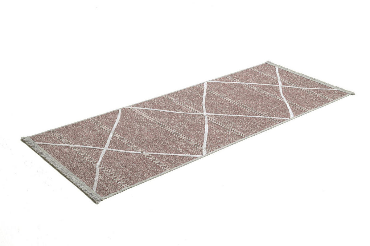 FLACHWEBTEPPICH Braderup 80x200 cm - Rot, Textil (80/200cm) - Sansibar SYLT