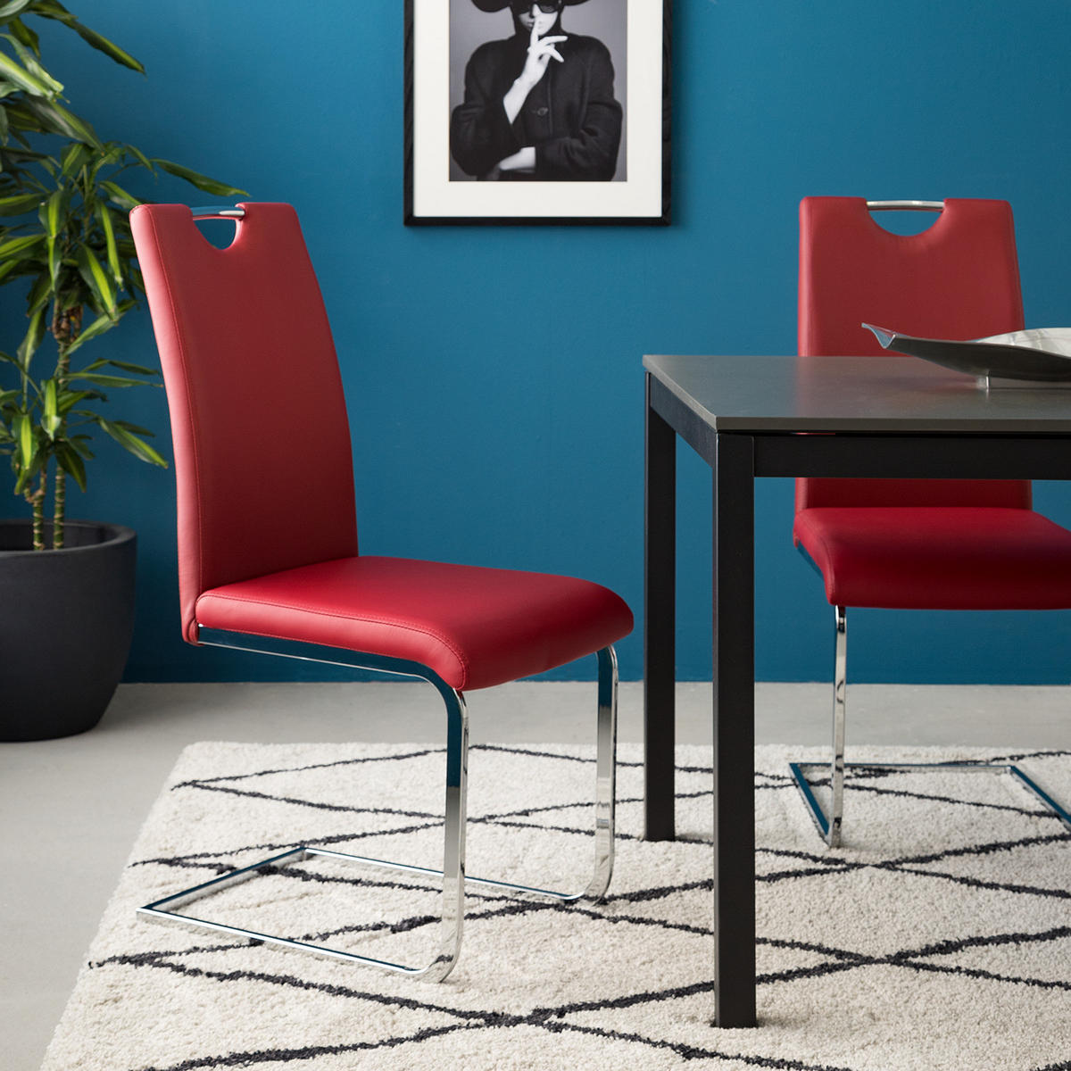 FREISCHWINGER - Bordeaux, Kunststoff/Metall (43/98/59cm) - home24