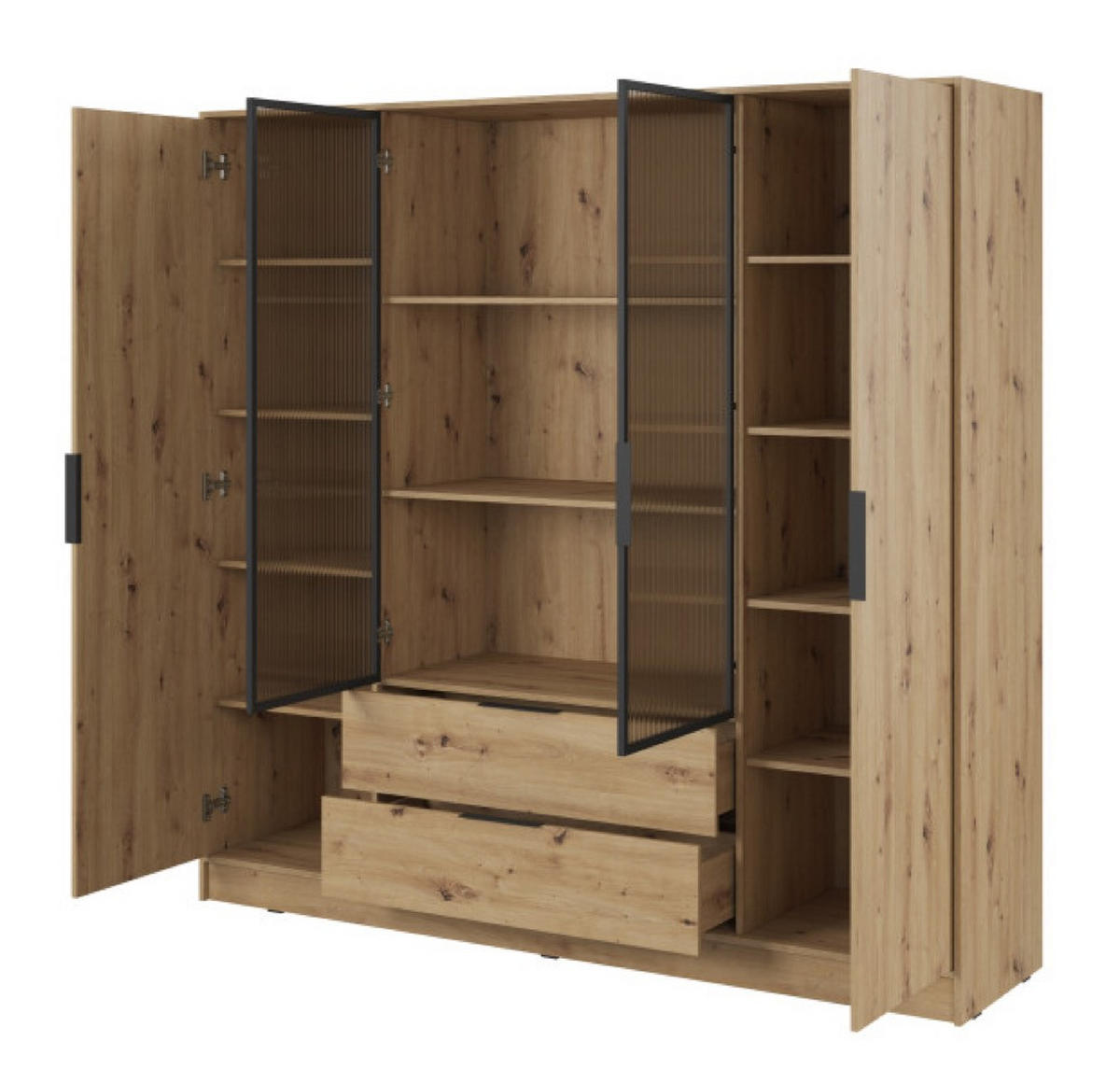 SCHRANK Artisan Eiche ELLY Geräumig - Multicolor, Holzwerkstoff (206/200/51cm) - Sepro Meble