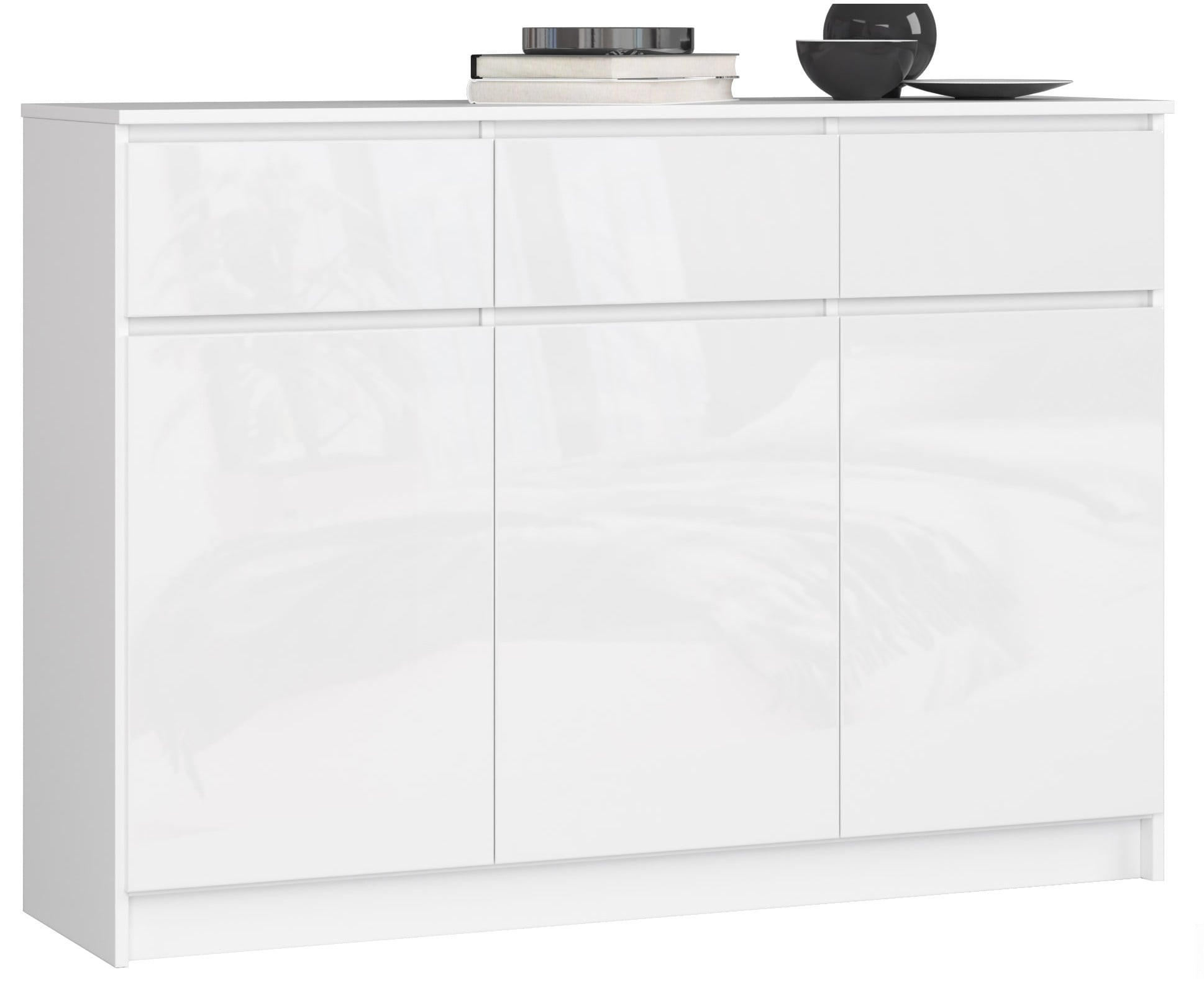 KOMMODE Weiß, Weiß Glanz 99/138/40 - Weiß, Holzwerkstoff (138/99/40cm) - RAUMHIRSCH FURNITURE