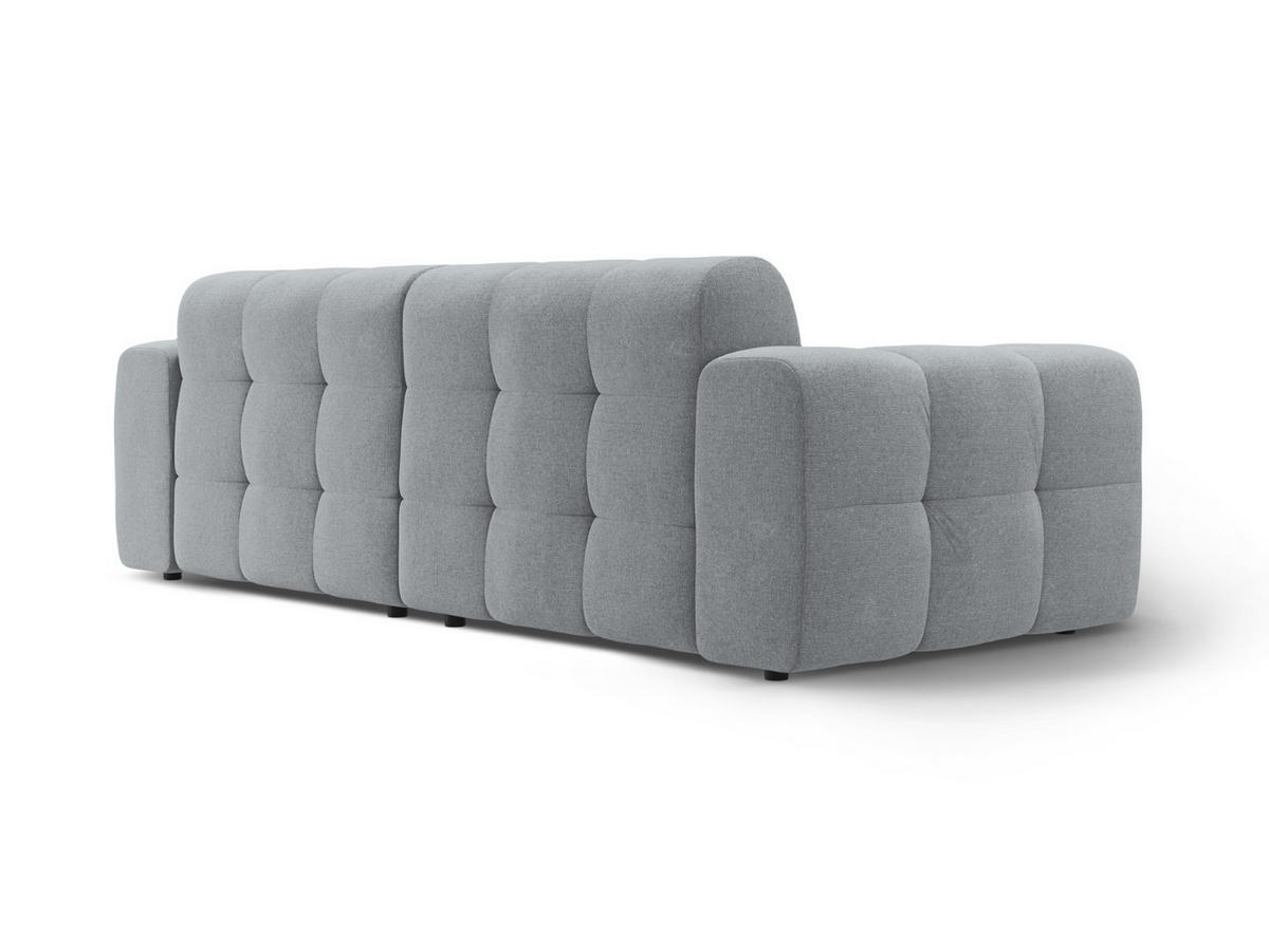 SOFA Kendal aus strukturiertem Stoff platin 4 Sitzplätze - Platinfarben, Textil (255/79/103cm) - Micadoni