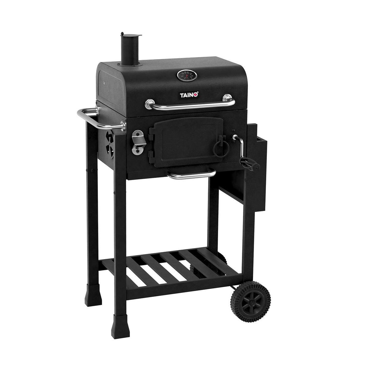 HOLZKOHLEGRILL HERO - Schwarz, Metall (87/108/57cm) - TAINO