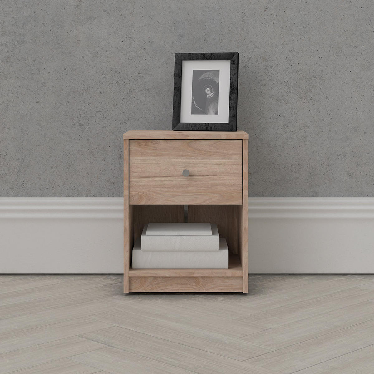 NACHTSCHRANK hell walnuss - Braun, Holzwerkstoff (38/48/30cm) - ebuy24