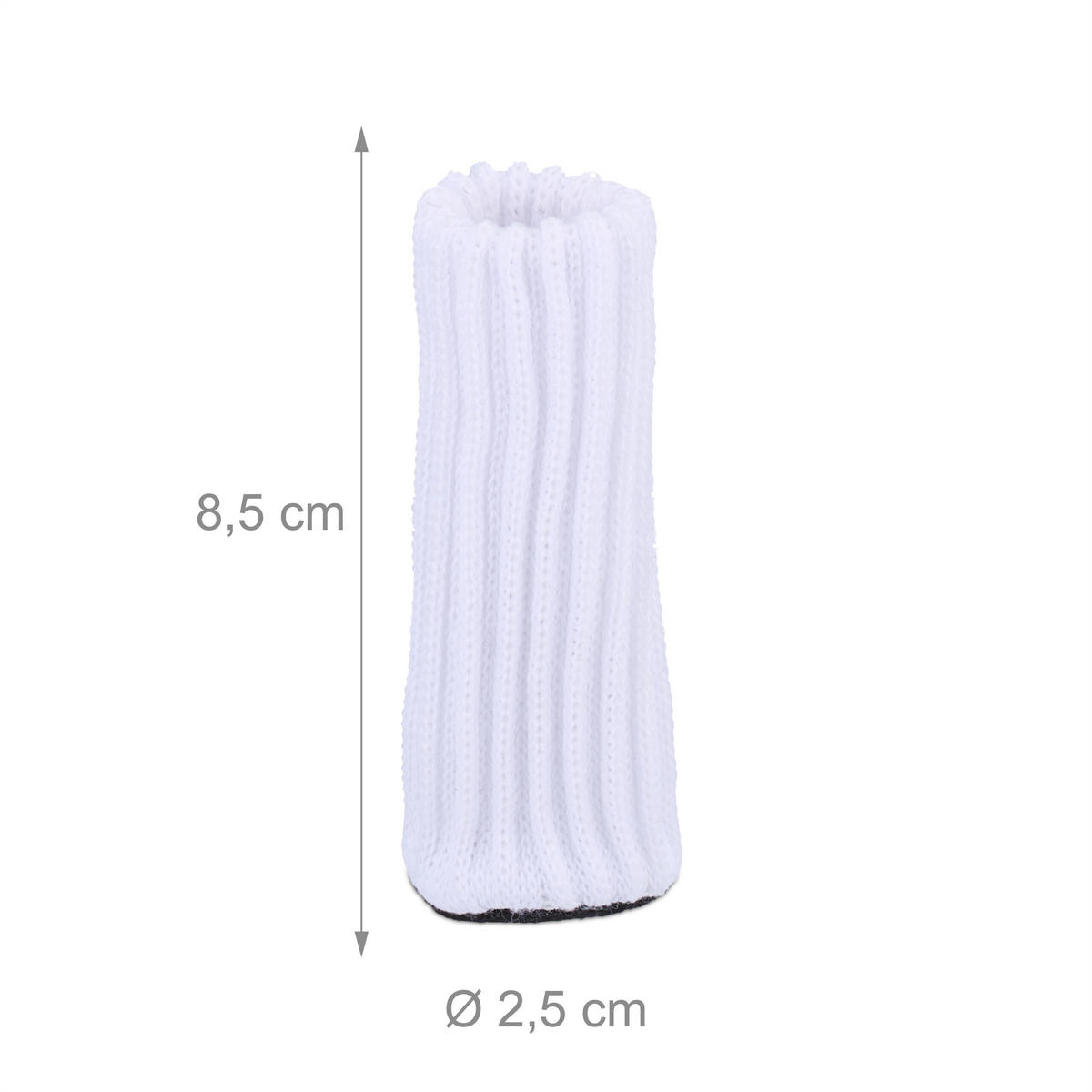 24XSTUHLBEINSOCKEN - Weiß, Kunststoff (2.5/2.5cm) - Relaxdays