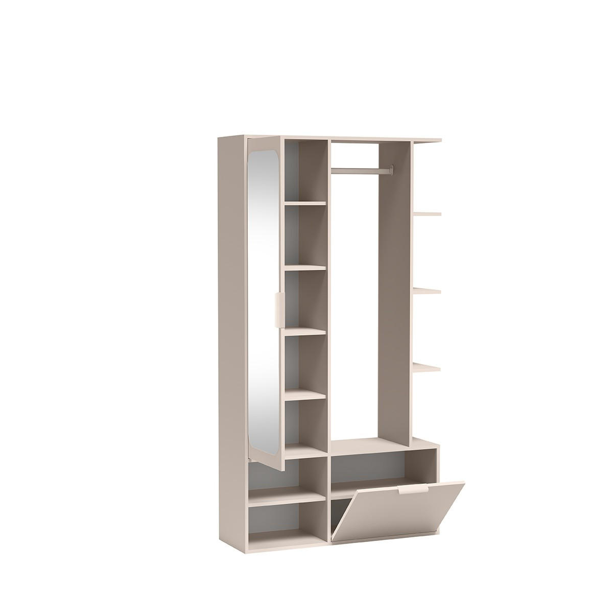 GARDEROBENSCHRANK MORBIDO 100/189/33 Modern Garderobenschrank Kaschmir - Kaschmir, Holzwerkstoff (100/189.4/33cm) - MASSENO
