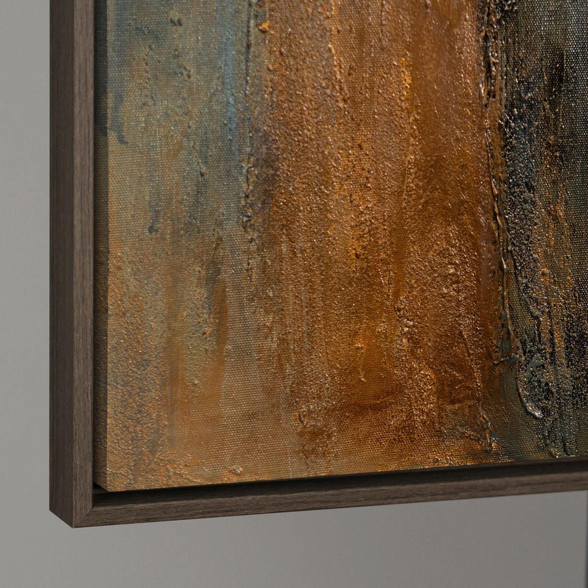 GEMÄLDE Palette des Abends Schattenfugenrahmen Grau 120x80 cm - Grau, Holz (120/80cm) - YS-art gallery
