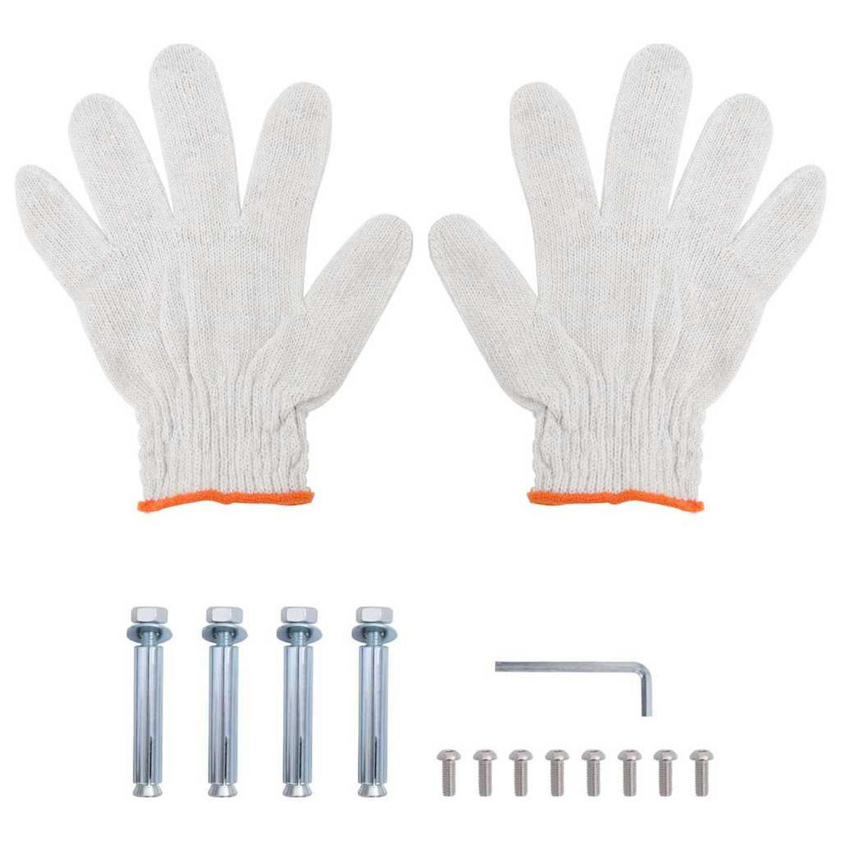 WANDREGAL mit 2 Böden 50/30/48 cm aus Edelstahl Silbern - Silberfarben, Metall (50/48/30cm) - vidaXL