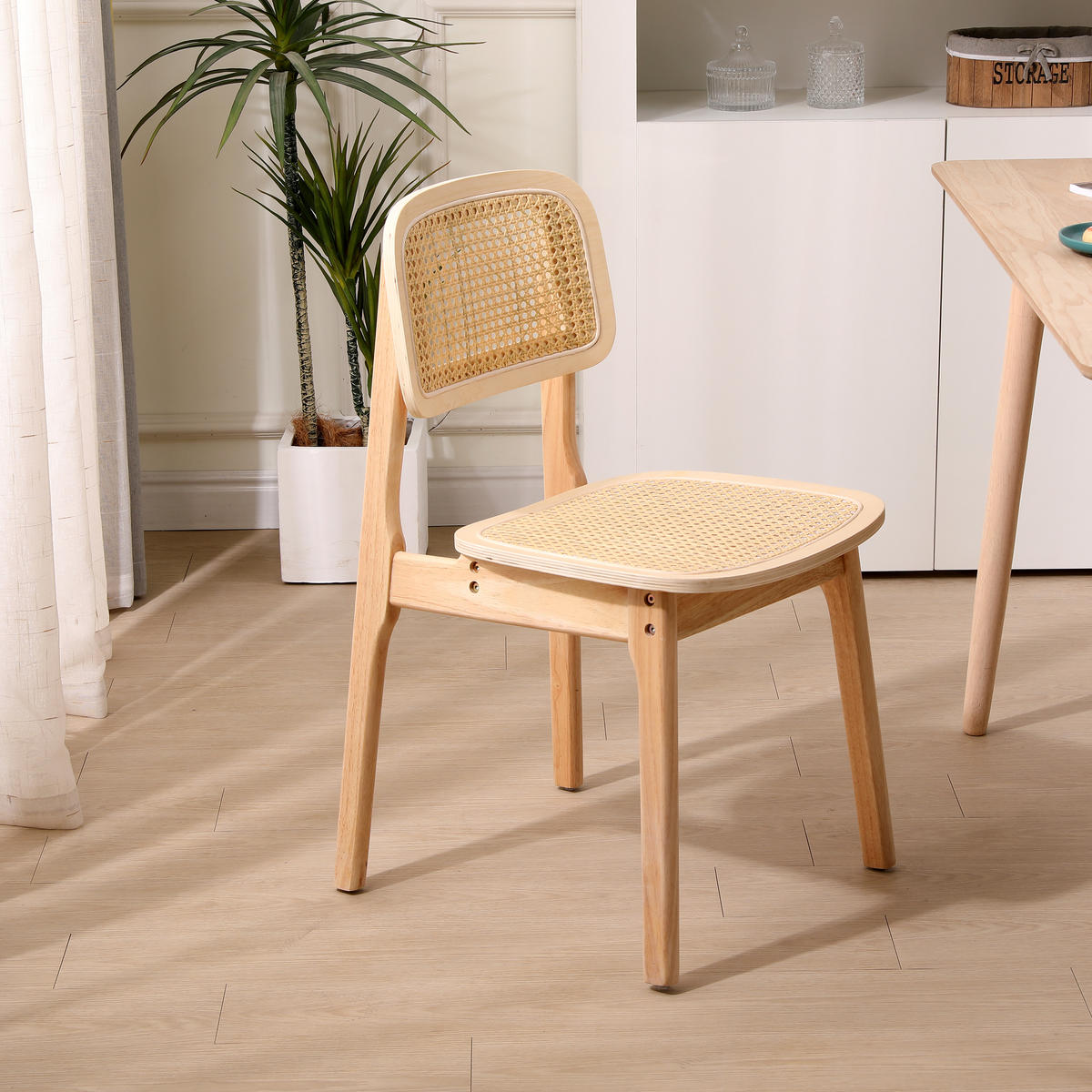 STUHL 2er-Set Rattan Braun - Braun, Holz (46/80/49cm) - Nordlys