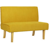 POHOVKA z polyesteru, 110/62/85 cm žlutá, 2sedák - žlutá, textil (62/85/110cm) - BEAOK
