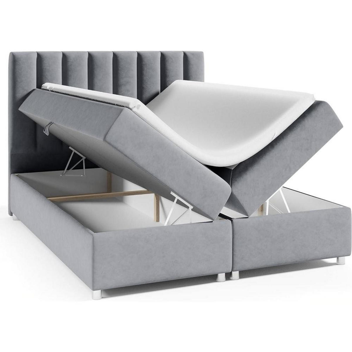 BOXBETT Trinity K-10 Bonellfederkern inkl. Topper - Creme, Holz/Holzwerkstoff (160/200cm) - Best For Home