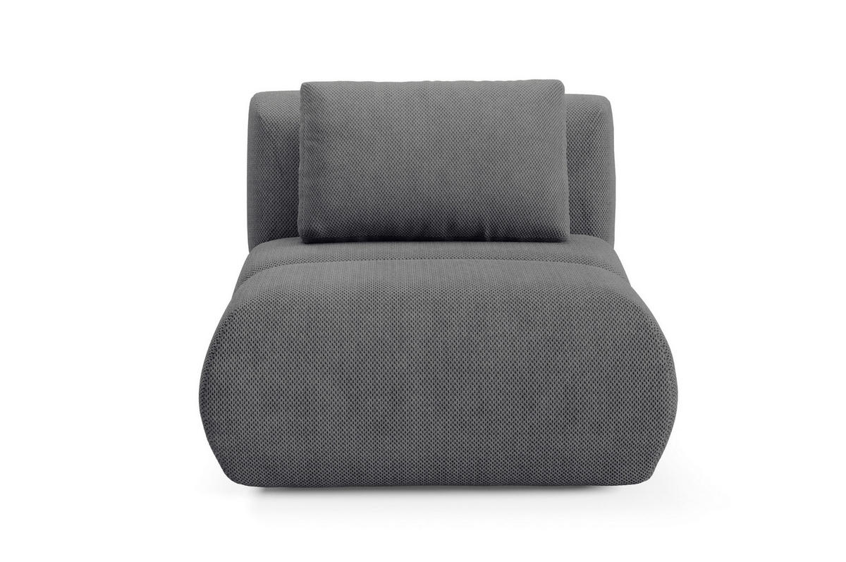 SESSEL ATOMO, Modern Polstersessel Loungesessel, Velours-Stoff Grau - Grau, Holz/Metall (98/82/134cm) - MASSENO