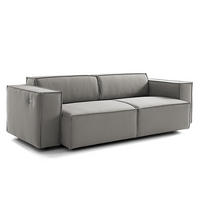 2,5-SITZER SOFA - Graubraun, Textil (223/70/96cm) - home24