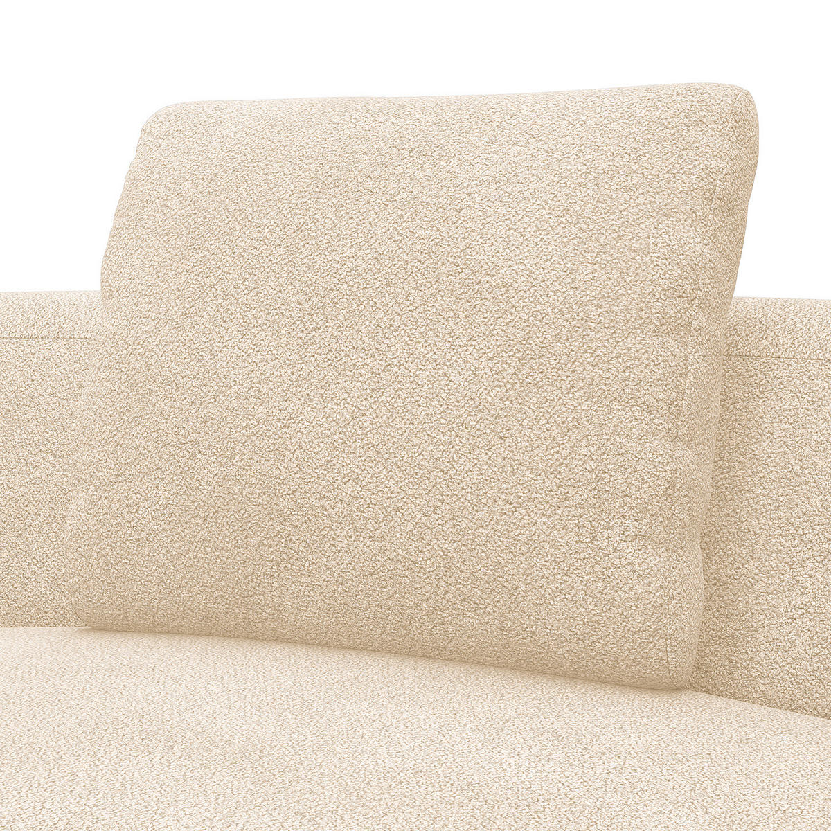 ECKSOFA mit Rundecke - Beige/Schwarz, Kunststoff/Textil (340/225cm) - home24