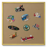 MAGNETTAFEL 50x50 cm Goldener Rahmen Dunkelgelb - Currygelb, Metall (50/50/0.4cm) - TULUP