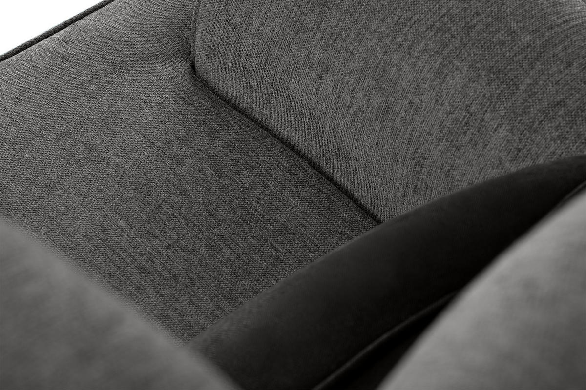 OHRENSESSEL STRALIS inklusive dekorativem Kissen, grau - Dunkelgrau, Textil (82/108/80cm) - KONSIMO®