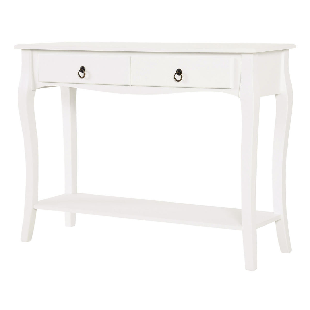 KONSOLENTISCH Weiß Platte aus MDF und Kiefernholz 1 Stück - Weiß, Kunststoff (100/33/75cm) - GiPP