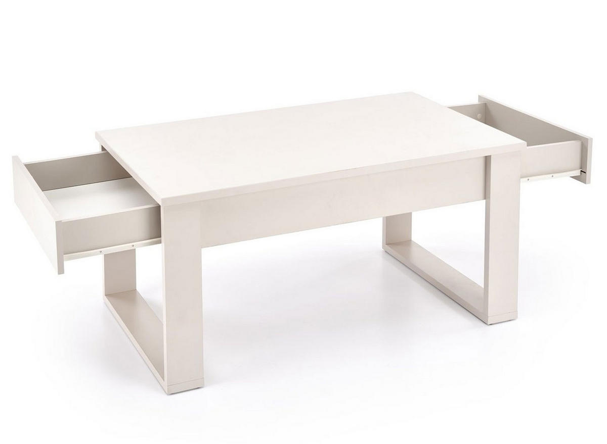 COUCHTISCH Nea Kaschmir 110 / 60 / 52cm - Beige, Holz/Holzwerkstoff (60/110/52cm) - Feldmann-Wohnen