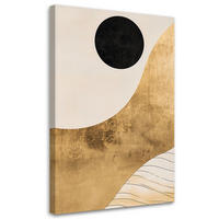 LEINWANDBILD Abstraktion Minimalismus Gold 70x100cm - Beige, Textil (70/100cm) - Feeby