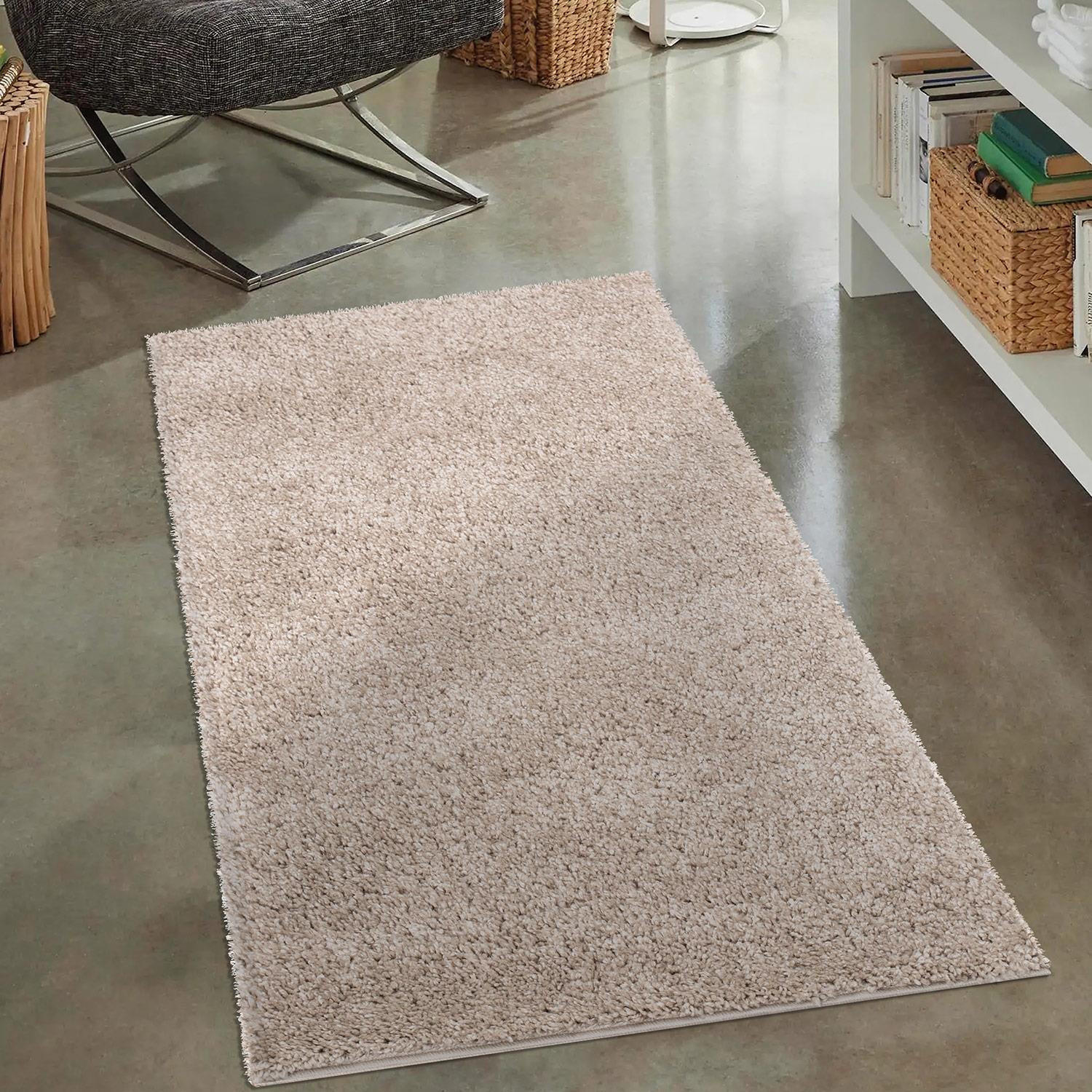 HOCHFLOR-TEPPICH City Shaggy 500 Sand 80x150 cm - Beige, Textil (80/150cm) - carpet city