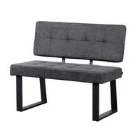 SITZBANK SIGFRID - Anthrazit, Textil/Metall (100/48/56cm) - B&D Home