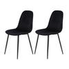 SCHALENSTUHL-SET 2 Stück Mira - Samtvelour Schwarz - Schwarz, Textil/Metall (44/89/53.5cm) - Hela Vertriebs GmbH