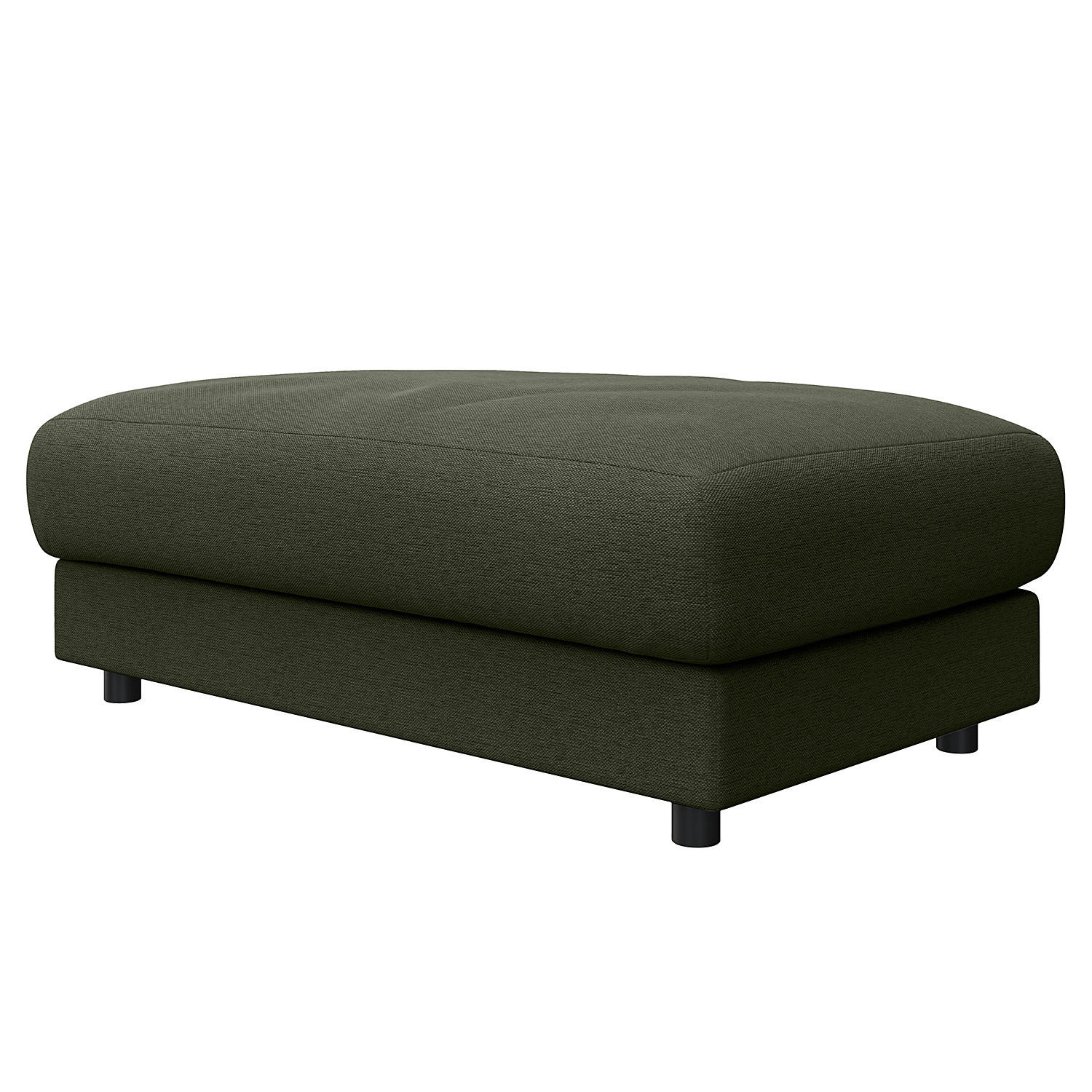 POLSTERHOCKER - Schwarz/Grau, Textil (107/41/77cm) - home24