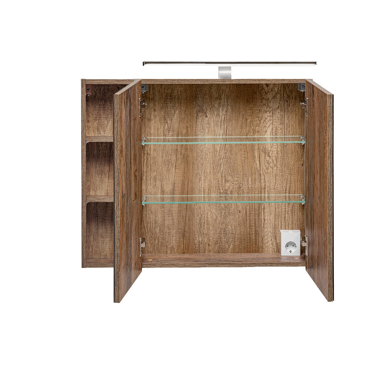 ELEMENT S OGLEDALOM Éros Mol - taupe, drvni materijal (80/65/17cm) - Petits-meubles