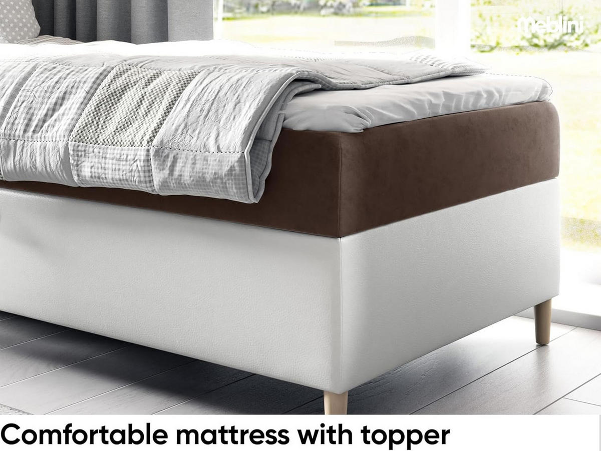 KINDERBETT MAYA 1 - Braun/Weiß, Holzwerkstoff (82/208cm) - Meblini