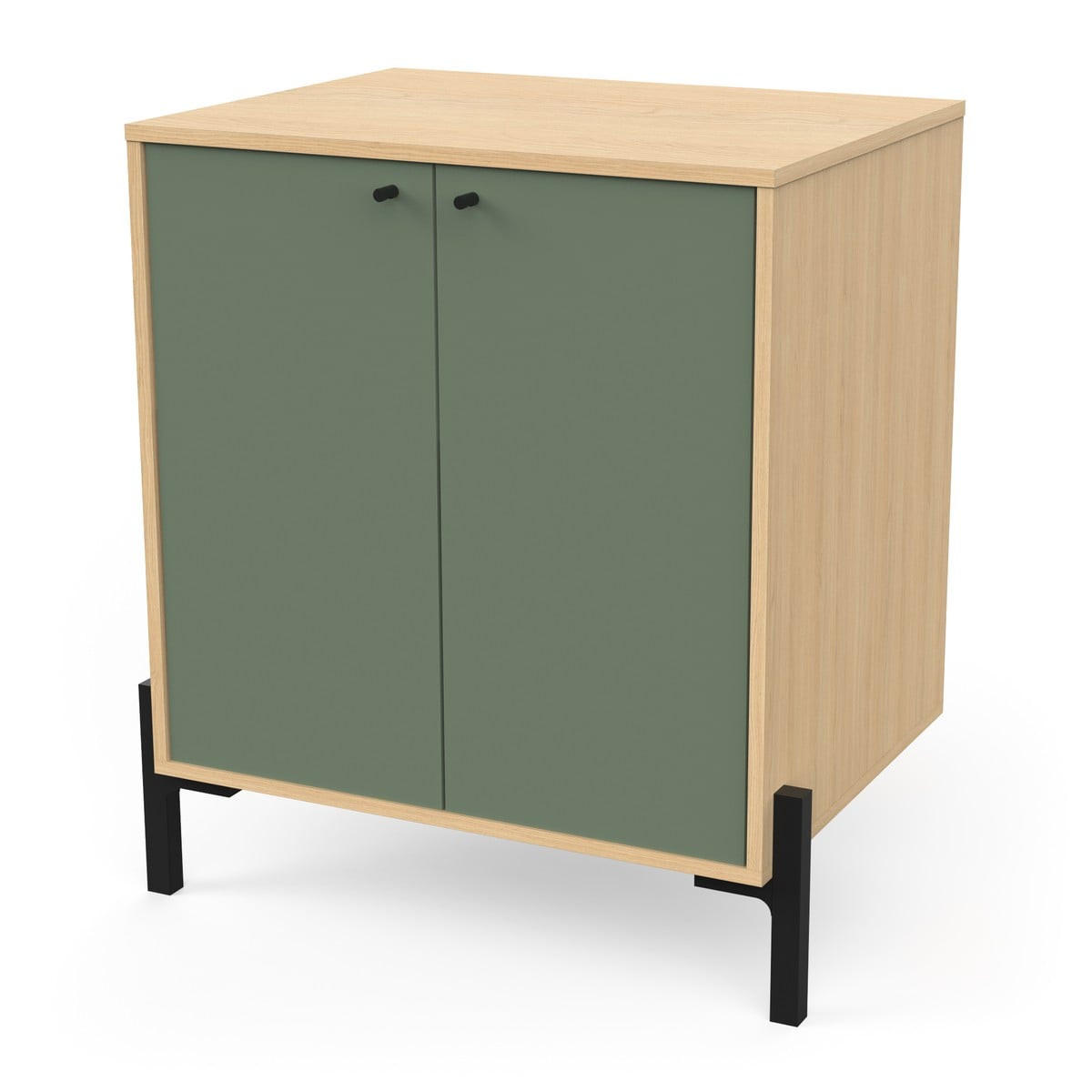 WASCHTISCHUNTERSCHRANK 2 Türen - Elisa - 69/50/77 cm - Waldgrün, Holzwerkstoff (49.8/77.5/71.5cm) - Calicosy