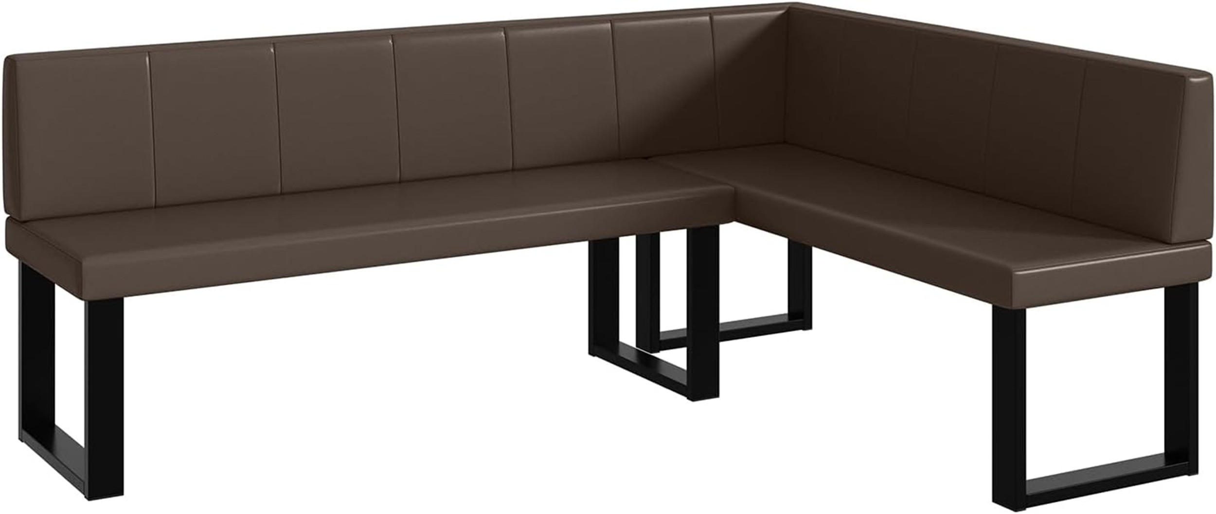 ECKBANK PETER_U - Braun, Leder (142/196cm) - Meblini