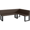 ECKBANK PETER_U - Braun, Leder (142/196cm) - Meblini