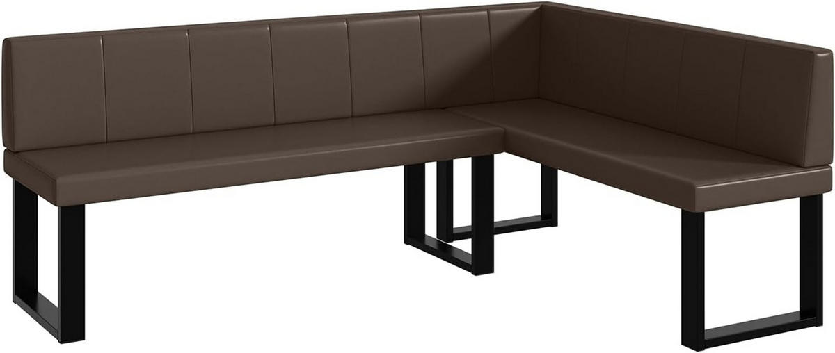 ECKBANK PETER_U - Braun, Leder (142/196cm) - Meblini