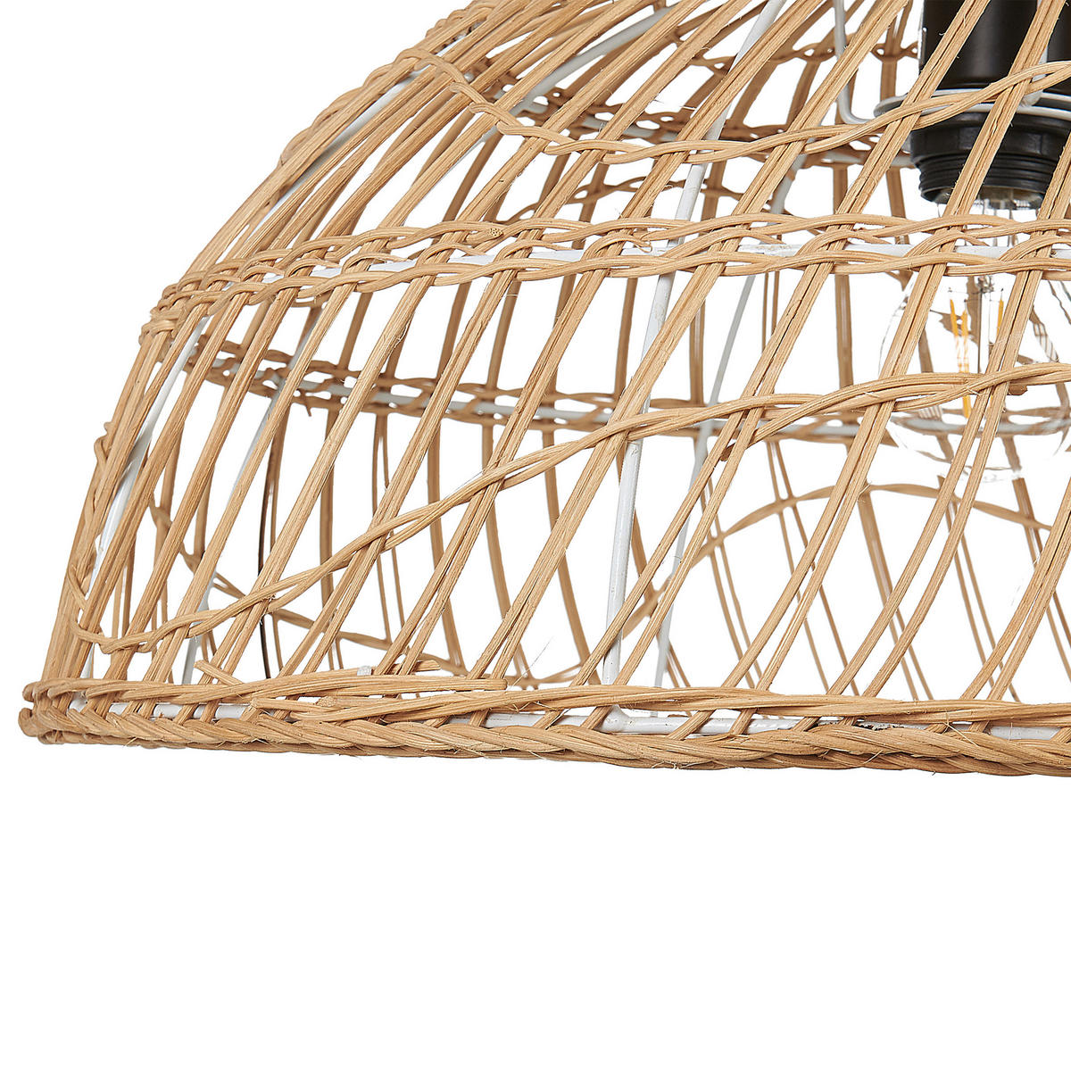 HÄNGELEUCHTE Ravine 51/51/23 cm - Naturfarben, Naturmaterialien (51/51/23cm) - Beliani