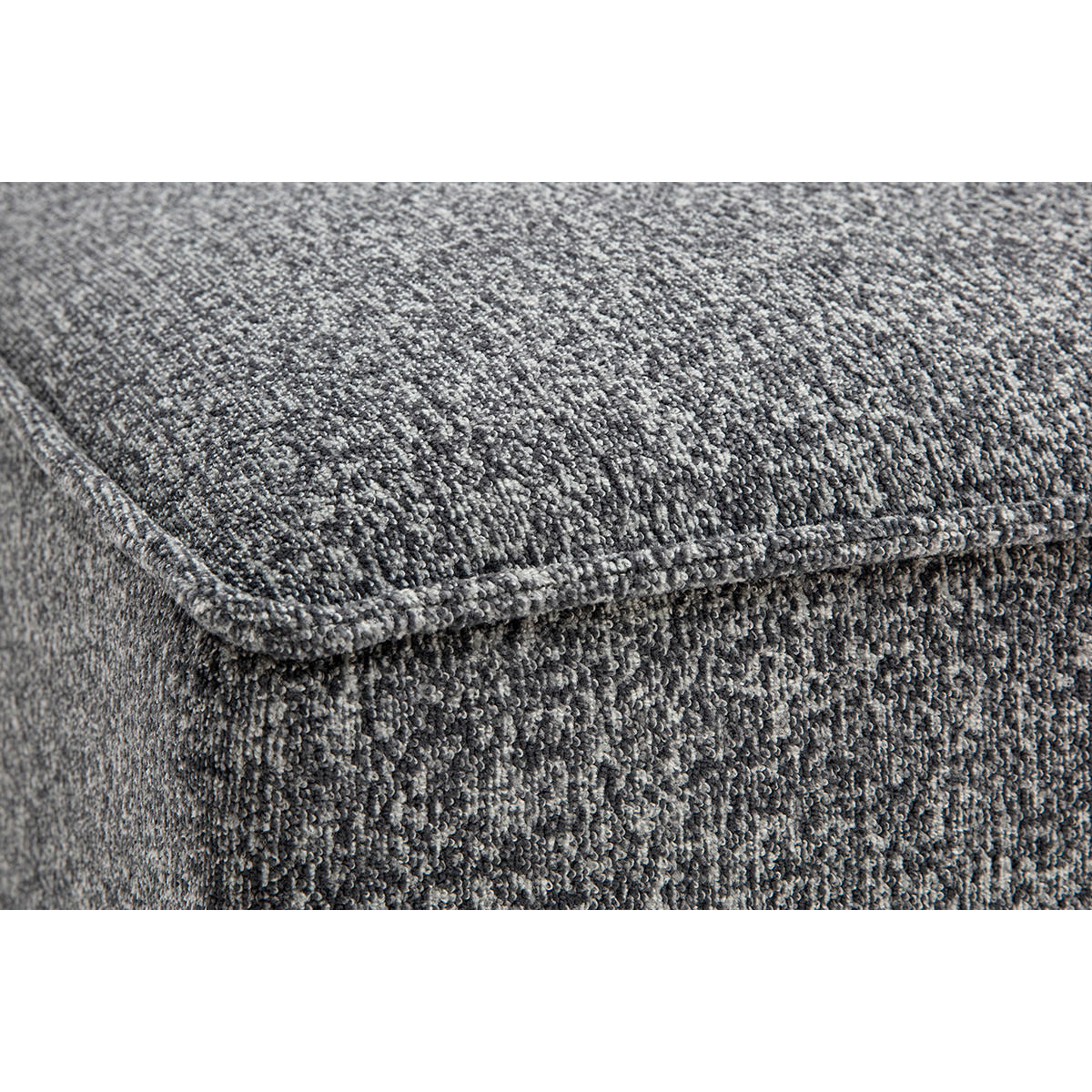 ECKMODUL Sofa Dunkelgrau Meliert Rechts KERRY - Dunkelgrau, Textil (89.5/64/70.5cm) - Miliboo