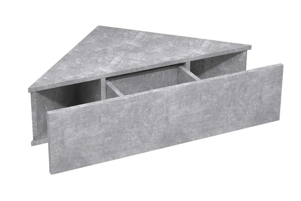 NACHTKÄSTCHEN 60/15/42,4 cm  in Grau  - Grau, MODERN, Holzwerkstoff (60/15/42,4cm) - MID.YOU
