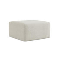 POUF Strukturstoff Beige - Creme/Schwarz, Holzwerkstoff/Kunststoff (75/37/75cm) - Makamii