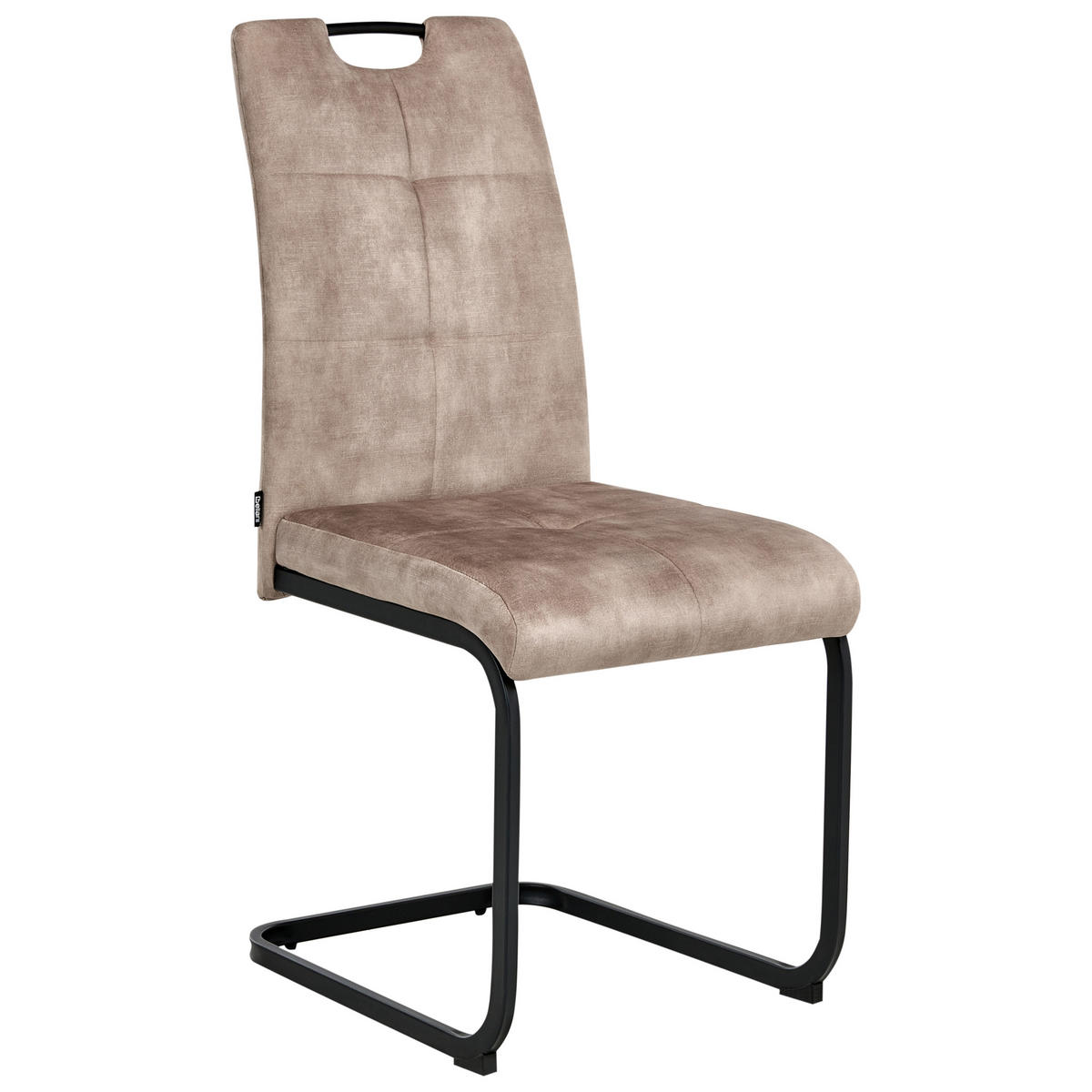 ESSZIMMERSTUHL 4er-Set Stoff Taupe Cisco - Taupe, Textil (43/98/50cm) - Beliani