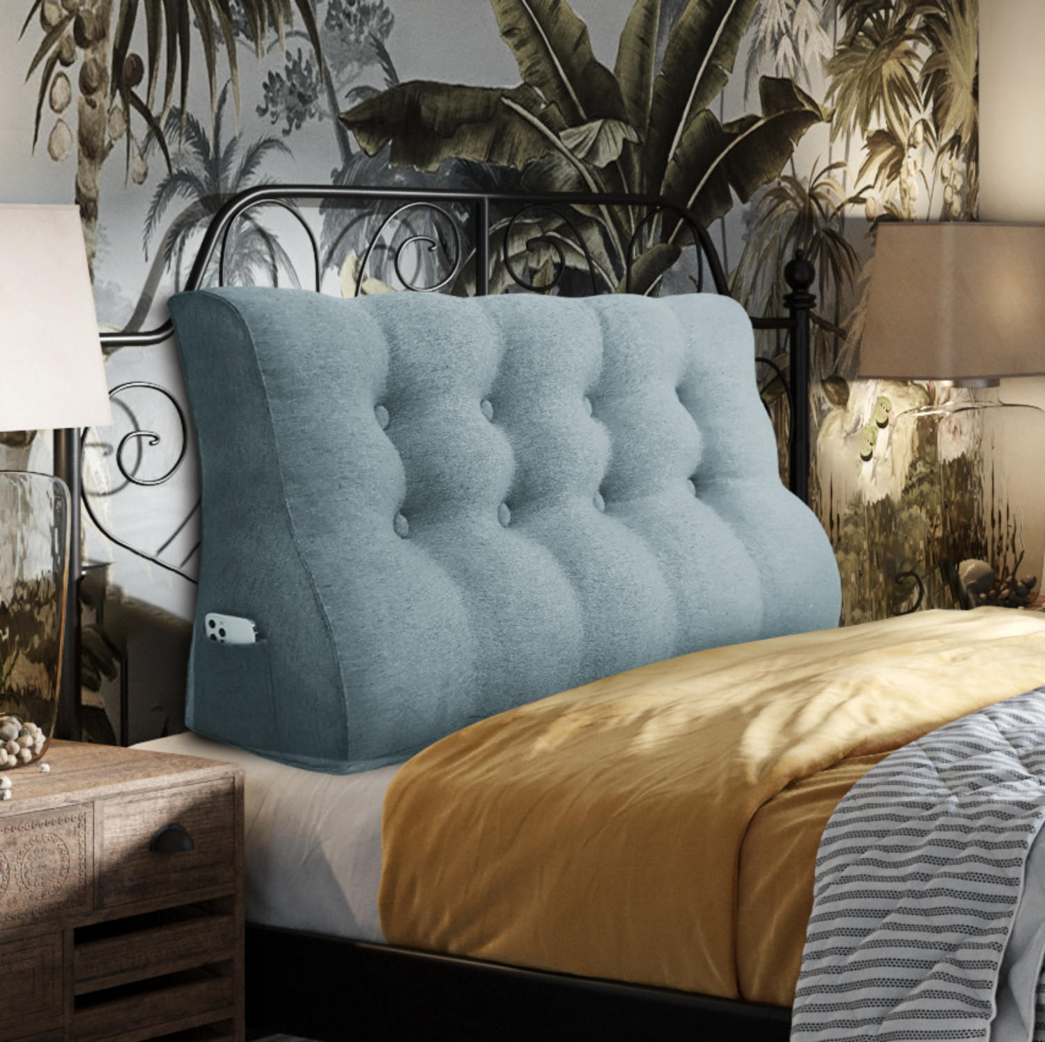 RÜCKENKISSEN Körperkontur Leinenlook Grau 120 cm - Grau, Textil (55/120cm) - Vercart