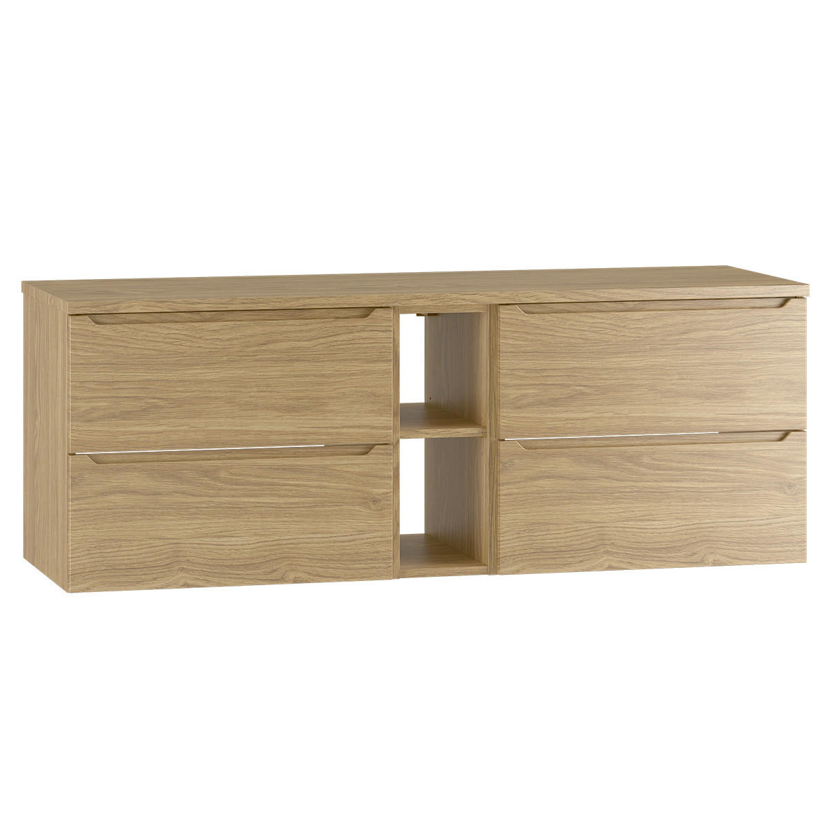 WASCHTISCHUNTERSCHRANK 140.6cm Viggo Holz - Braun, Holzwerkstoff (140.6/52.2/46.5cm) - Petits-meubles