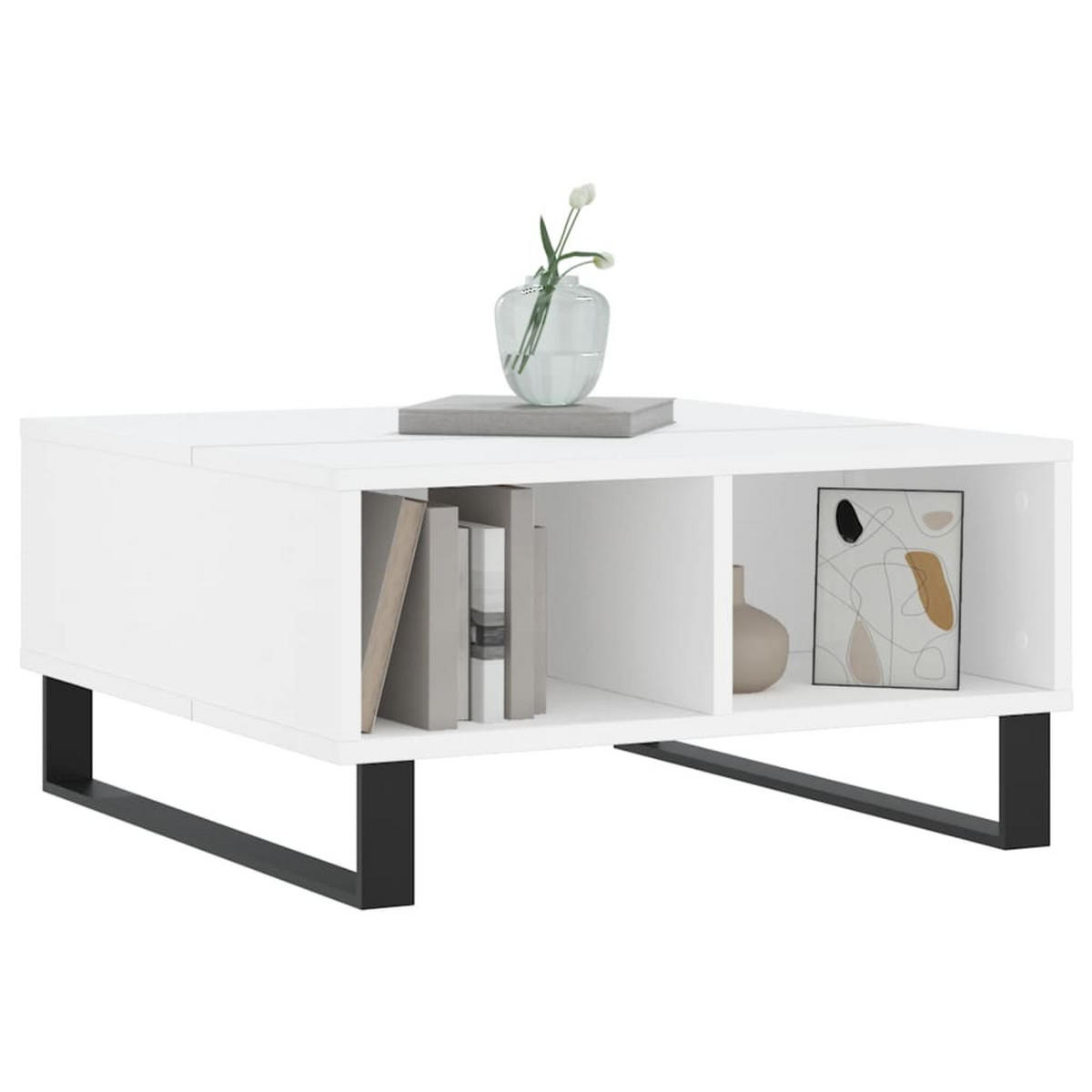 COUCHTISCH Weiß 60x60x30 cm Holzwerkstoff - Weiß, Holzwerkstoff (60/60/30cm) - furnicato