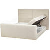 BOXSPRINGBETT 180/200cm Helles Beige Aristocrat - Beige, Textil (180/200cm) - Beliani