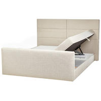 BOXSPRINGBETT 180/200cm Helles Beige Aristocrat - Beige, Textil (180/200cm) - Beliani